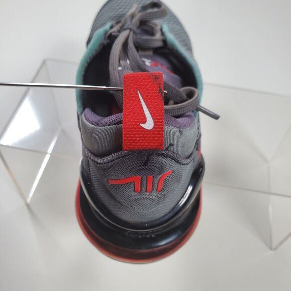 Nike Air Max 270 Sneakers Youth Size 3Y Gray Black White Red Unisex Running Shoe - Picture 12 of 15